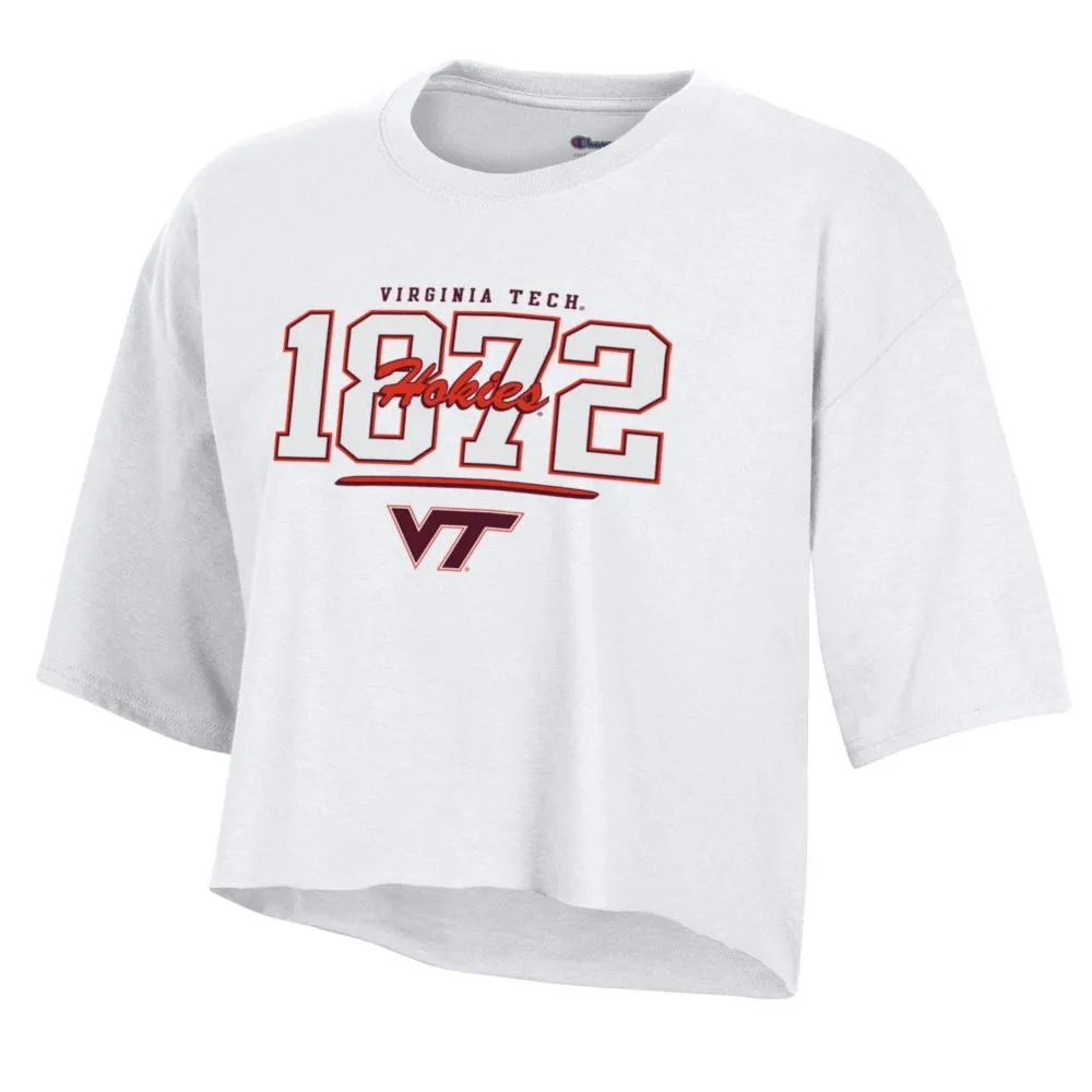 Hokies | Virginia Tech Champion Women's Boyfriend Crop Tee Alumni Hall