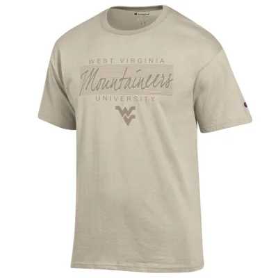 Wvu | West Virginia Champion Women's Tonal Straight Stack Over Logo Tee Alumni Hall