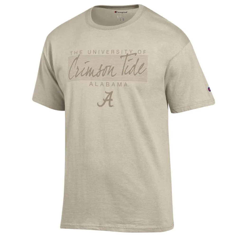 Bama | Alabama Champion Women's Tonal Straight Stack Over Logo Tee Alumni Hall