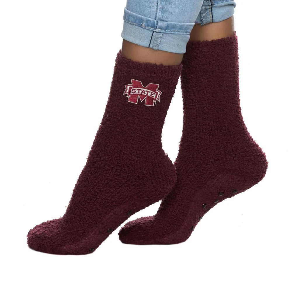 Mississippi State Fuzzy Crew Slipper Socks