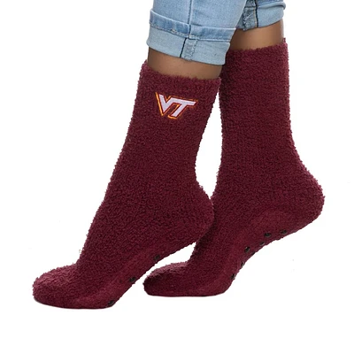 Virginia Tech Fuzzy Crew Slipper Socks