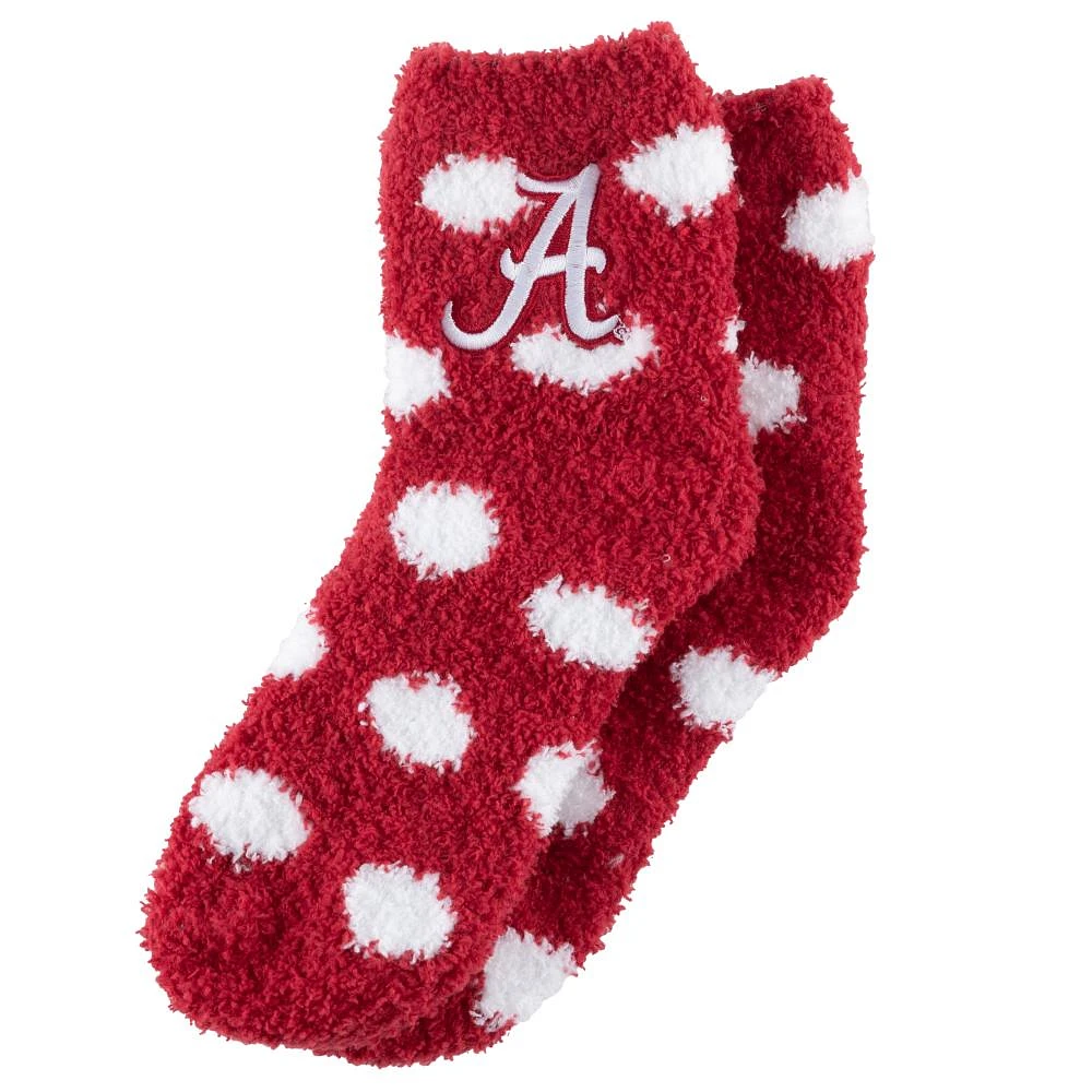 Alabama YOUTH Polka Dot Fuzzy Socks