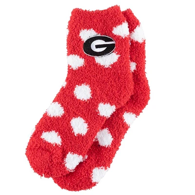 Georgia YOUTH Polka Dot Fuzzy Socks