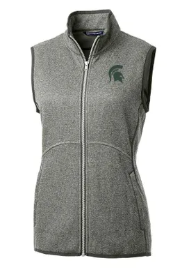 Spartans | Michigan State Cutter & Amp ; Buck Women's Mainsail Sweater Knit Vest Alumni Hall