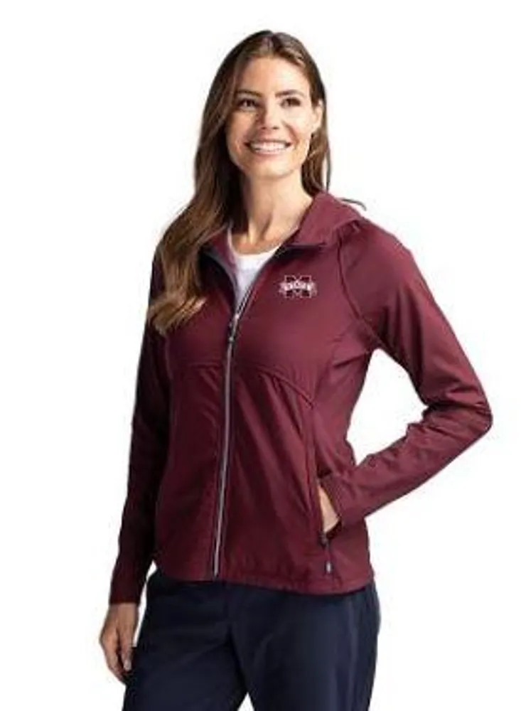 Bulldogs | Mississippi State Cutter & Amp ; Buck Women's Adapt Knit Hybrid Jacket Alumni Hall