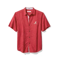 Alabama Tommy Bahama Sport Coconut Point Palm Vista Camp Shirt