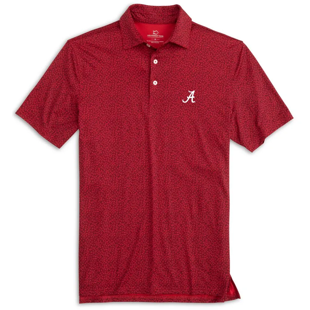 Bama | Alabama Southern Tide Gameplay Printed Performance Polo Alumni Hall