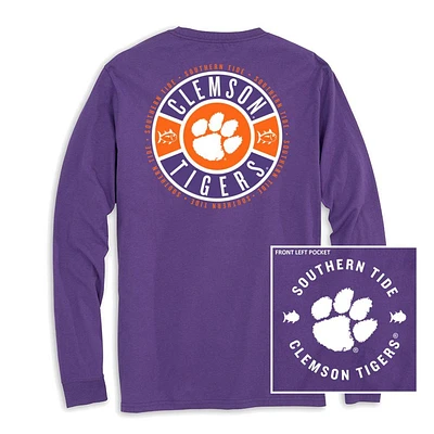 Clemson Southern Tide Ring Badge Long Sleeve Tee