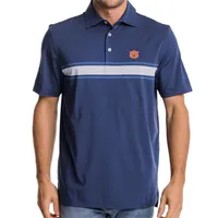 Aub | Auburn Southern Tide Brenton Chest Stripe Performance Polo Alumni Hall