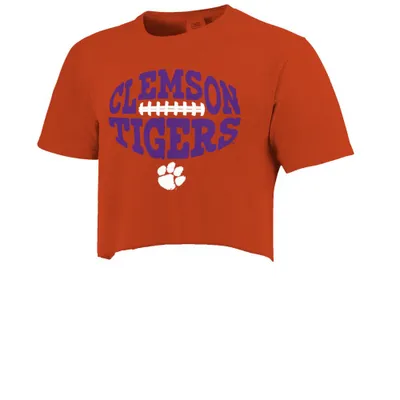 Clemson | Football Type Cropped Comfort Colors Tee Alumni Hall