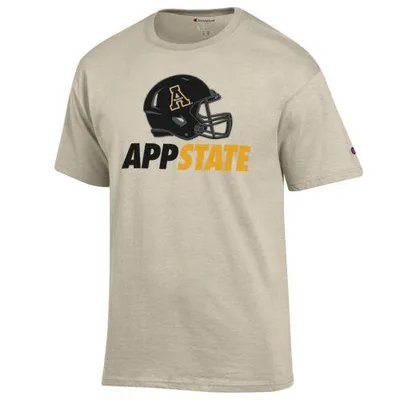 App | State Champion Helmet Over Wordmark Tee Alumni Hall