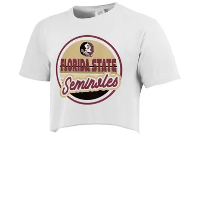 Fsu | Florida State Retro Circle Cropped Comfort Colors Tee Alumni Hall