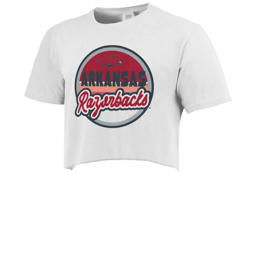 Razorbacks | Arkansas Retro Circle Cropped Comfort Colors Tee Alumni Hall