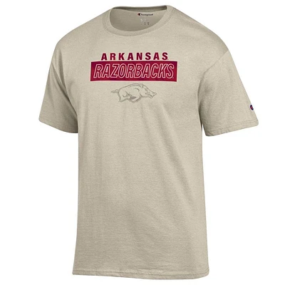 Arkansas Champion Wordmark Over Tonal Logo Tee