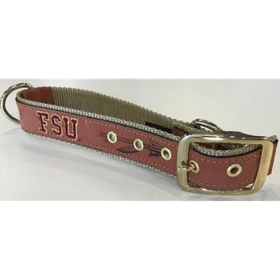 Florida State Leather Dog Collar