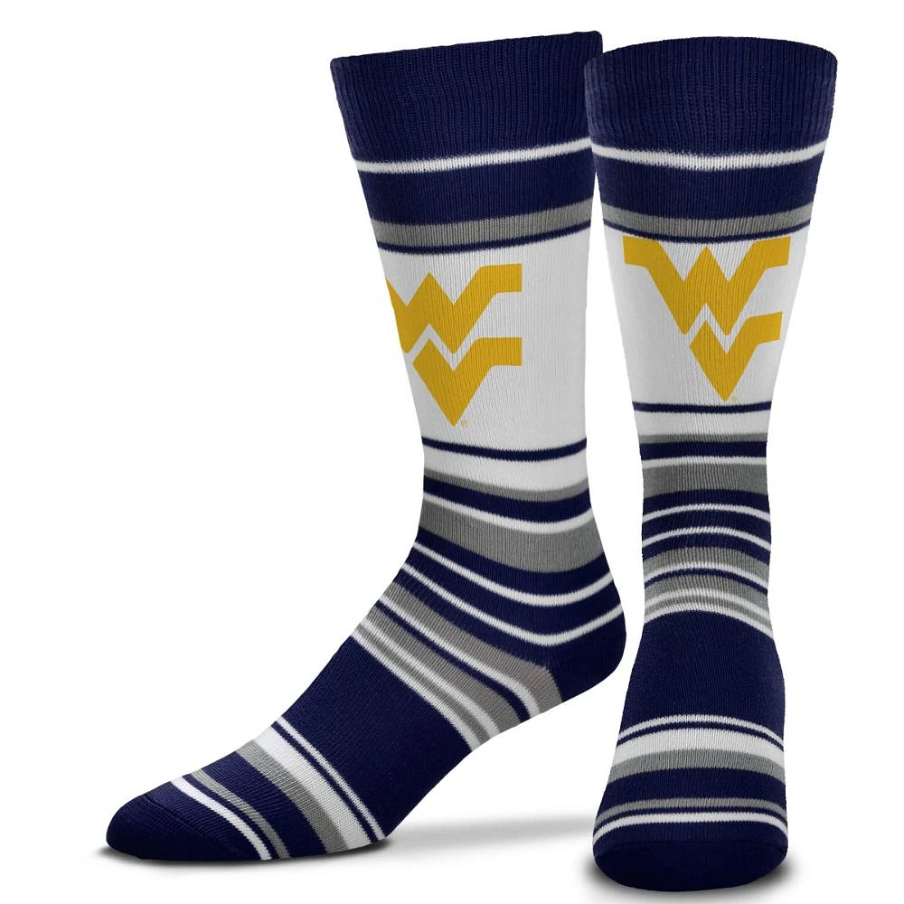 West Virginia Stripe Crew Sock