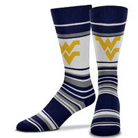 West Virginia Stripe Crew Sock