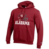 Bama | Alabama Champion Helmet Over Wordmark Hoodie Alumni Hall