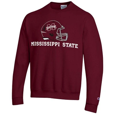 Mississippi State Champion Helmet Over Wordmark Crew