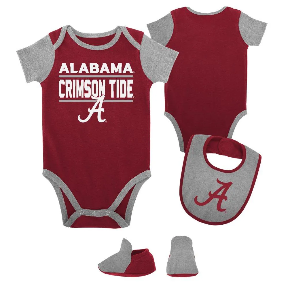 Bama | Alabama Infant Home Field Creeper, Bib, Bootie, Set Alumni Hall