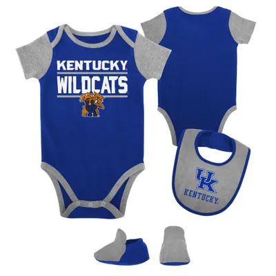 Cats | Kentucky Newborn Home Field Creeper, Bib, Bootie Set Alumni Hall