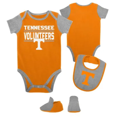 Vols | Tennessee Newborn Home Field Creeper, Bib, Bootie Set Alumni Hall