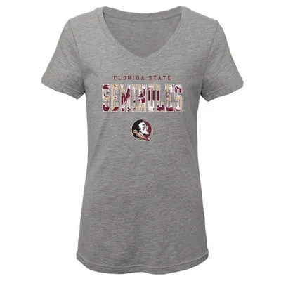 Fsu | Florida State Youth Color Splash Tri- Blend V- Neck Tee Alumni Hall