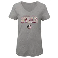 Fsu | Florida State Youth Color Splash Tri- Blend V- Neck Tee Alumni Hall