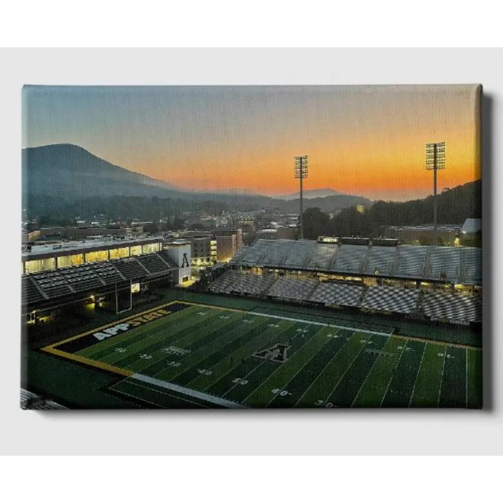  App | App State 24 X 16 Kidd Brewer Stadium Sunrise Canvas | Alumni Hall