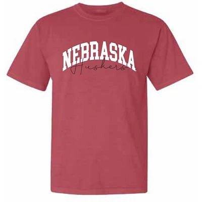 Nebraska Classic Arch Over Script Comfort Colors Tee