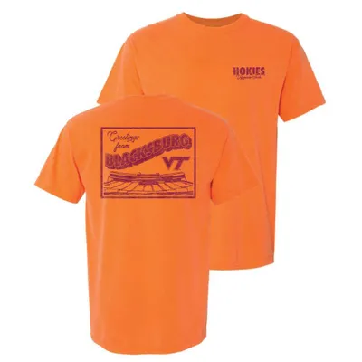 Hokies | Virginia Tech Greetings From Postcard Comfort Colors Tee Alumni Hall