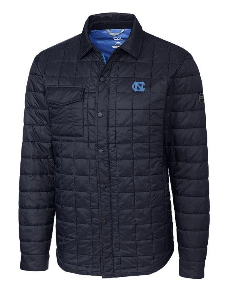 UNC Cutter & Buck Men's Rainier Quilted Shirt Jacket