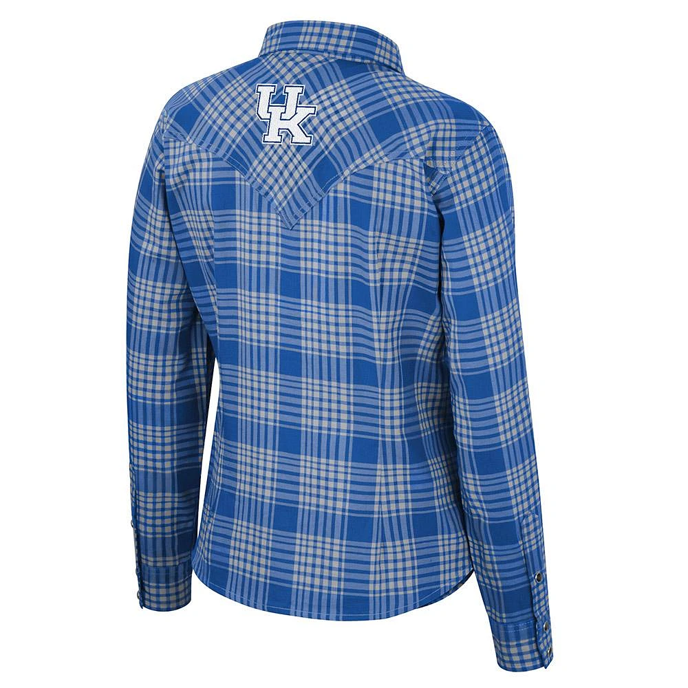 Kentucky Colosseum Wrangler Women's Plaid Western Snap Shirt