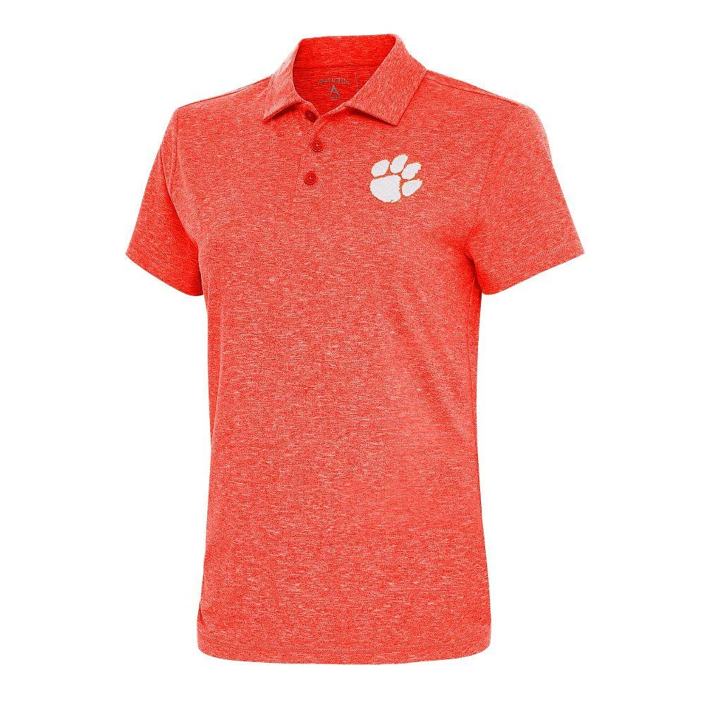 Clemson Antigua Women's Motivated Brushed Jersey Polo