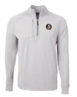 Fsu | Florida State Cutter & Amp ; Buck Men's Adapt Eco Knit Heather 1/4 Zip Pullover Alumni Hall