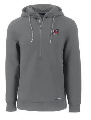 Dawgs | Georgia Cutter & Amp ; Buck Men's Roam Eco Half Zip Pullover Hoodie Alumni Hall