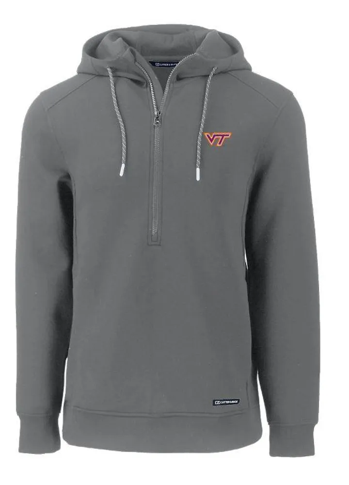 Hokies | Virginia Tech Cutter & Amp ; Buck Men's Roam Eco Half Zip Pullover Hoodie Alumni Hall