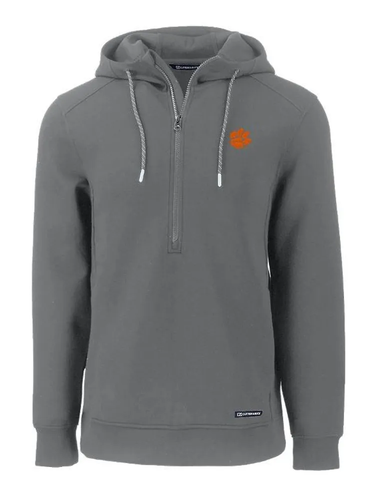 Clemson | Cutter & Amp ; Buck Men's Roam Eco Half Zip Pullover Hoodie Alumni Hall