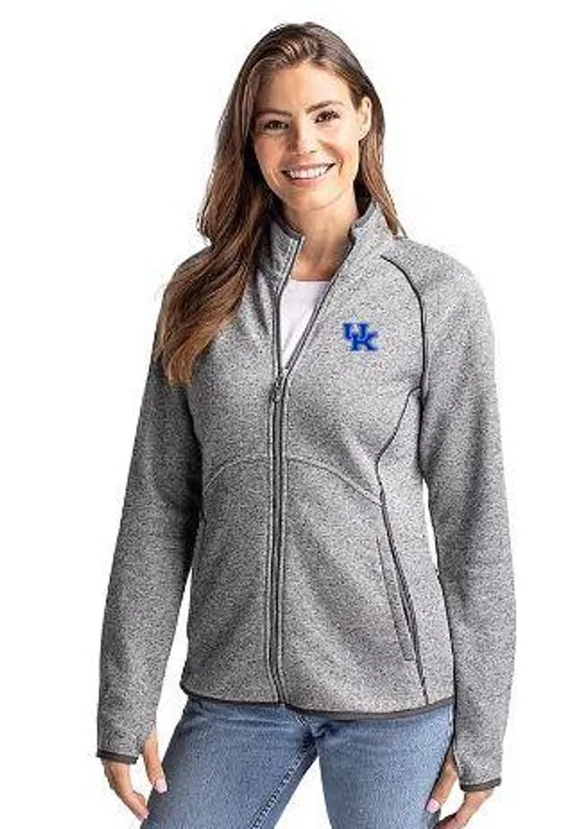 San Francisco 49ers Cutter & Buck Women's Mainsail Sweater-Knit Full-Zip  Jacket - Heathered Gray