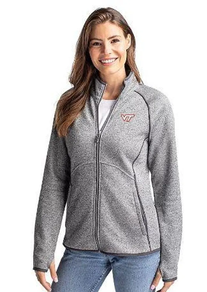 Hokies | Virginia Tech Cutter & Amp ; Buck Women's Mainsail Sweater Knit Jacket Alumni Hall