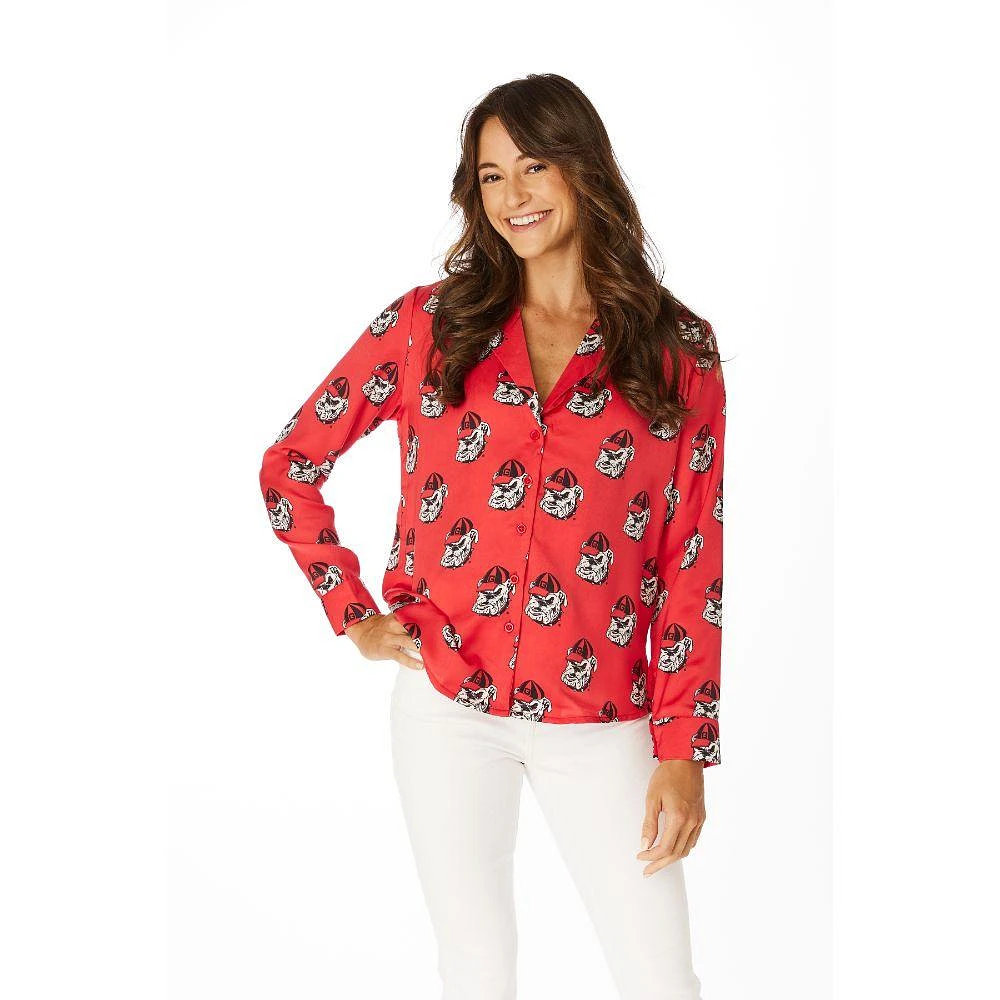 Georgia Stewart Simmons Button Up Long Sleeve Blouse