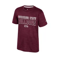 Bulldogs | Mississippi State Youth Marled Polyester Creative Control Tee Alumni Hall