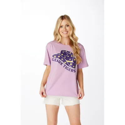 Lsu | Stewart Simmons Cowboy Hat Rhinestone Boyfriend Tee Alumni Hall