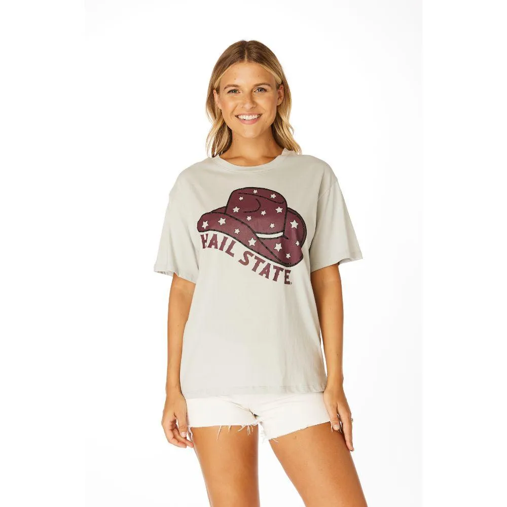 Bulldogs | Mississippi State Stewart Simmons Cowboy Hat Rhinestone Boyfriend Tee Alumni Hall