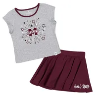 Bulldogs | Mississippi State Colosseum Toddler Minds For Molding Top And Skort Set Alumni Hall