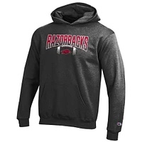 Arkansas Champion YOUTH Split Color Over Laces Hoodie