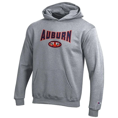 Auburn Champion YOUTH Wordmark Over Logo Hoodie