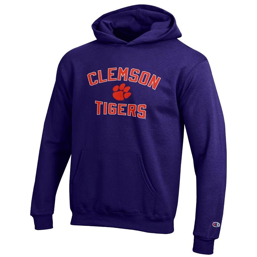 Clemson Champion YOUTH Stacked Logo Hoodie