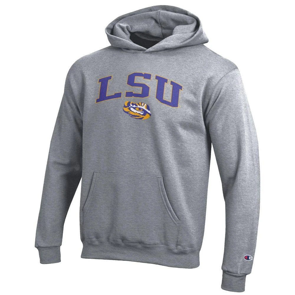 LSU Champion YOUTH Wordmark Over Logo Hoodie