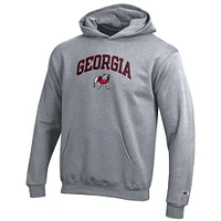 Georgia Champion YOUTH Wordmark Over Logo Hoodie